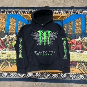 Monster energy hoodie size large wings affliction y2k skater dc shoes fox racing